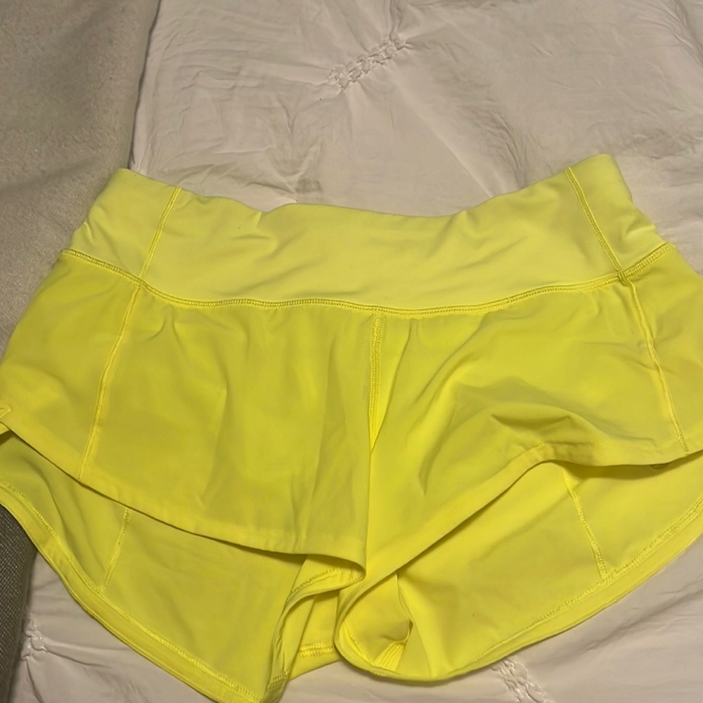 HIGHLIGHT YELLOW LULULEMON SHORTS